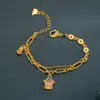 Pulsera de la Diosa de la Riqueza Joya Método Antiguo Oro Rico Pulsera del Pequeño Dios de la Riqueza Color Esmalte Collar con Palabras Gestuales Pulsera de Moneda de Oro