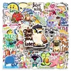 50 Pegatinas Divertidas de Juegos de Palabras en Inglés Palabras de Dibujos Animados Animales y Plantas Graffiti Maleta Cuaderno Papelería Pegatinas