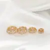 Estrella de cinco puntas de oro 14K que conserva el color, toro de circonita, hecho a mano, pulsera de cristal DIY, borla con cuentas, accesorios para sombrero de flor