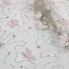 Venda Direta de Fábrica Flor de Contas Borboleta Bordado a Laser Tecido Roupa Vestido Traje de Palco Artesanal DIY Tecido de Malha