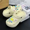 Accesorios para zapatos con forma de estrella de pastel de esponja de dibujos animados, accesorios de resina, flor para zapatos, decoración distintiva de pez feo DIY, hebilla extraíble para zapatos