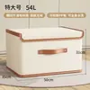 Nueva caja de almacenamiento de algodón y lino con ventana grande de estilo japonés, caja de almacenamiento de tela doméstica plegable para ropa y prendas de vestir