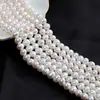 Perlas de Agua Dulce Naturales Zhuji de 8-9 mm 3A Forma de Huevo Redonda 4A Casi Redonda Perforadas Semiacabadas para Manualidades DIY Abalorios al por Mayor