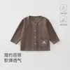 Ropa para Bebé Primavera y Otoño Cárdigan de Manga Larga Ropa Exterior Casual para Bebé Ropa Exterior de Doble Botonadura Clase A para Niños Chaqueta de Color Sólido