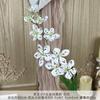 Flor de Jazmín Artificial Dorada Pequeña de 9 Cabezas Decoración Floral de Mesa para Jazmín Decoración de Pasillo de Boda