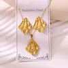 Nuevo Estilo Hidráulico Set de Pendientes y Collares Estilo Palacio Vintage, Joyería Chapada en Oro de Acero Inoxidable que No se Desvanece Venta al por Mayor Directo del Fabricante