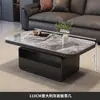 Mesa de Centro de Piedra Sinterizada Minimalista Moderna Juego Sala de Estar Hogar Apartamento Pequeño Italiano Lujo Ligero Cuadrada Sentido de Alta Calidad Mesa de Centro con Almacenamiento