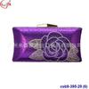 Bolsa de Jantar com Strass e Padrão de Rosas Transfronteiriça Moda Europeia e Americana Bolsa de Festa Clutch