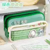 Venta Directa de Fábrica Estuche para Lápices Escalera a Juego Color Transparente Gran Capacidad Papelería Creativo Estilo Japonés de Alto Valor Estuche Multifuncional para Lápices