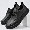 Sapatos casuais masculinos de primavera 2025 costura da moda sapatos masculinos comércio exterior tamanho grande baixo cadarço sapatos de condução