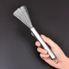 Cepillo para Ollas de Acero Inoxidable, Cepillo de Alambre de Acero Específico para Cocina, Cepillo de Limpieza Nano con Mango Largo, Removedor de Manchas de Grasa Colgable, Herramienta de Limpieza para Ollas