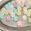Cuentas redondas de acrílico con tacto de goma pintadas de 8-12 mm para pulseras, collares y accesorios de joyería hechos a mano para DIY