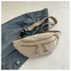 Nova Coleção Primavera e Verão 2025 Veludo Simples Moda Cor Sólida Casual Esportivo Bolsa de Ombro Transversal Bolsa de Cintura Bolsa de Peito para Mulheres