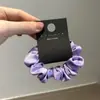Fabricante Personalizado Estilo Coreano Satén Sedoso Goma para el Cabello Intestino Delgado Lazo para el Cabello Color Sólido Simple Lazo Francés Anillo de Intestino Delgado