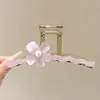 Grampo de cabelo suave estilo coreano para mulheres, estiloso, doce, de alta aparência, elegante, novo grampo tubarão 2026 para a parte de trás da cabeça