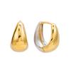 Hebilla de Oreja Personalizada OEM Pendientes de Plata de Ley 925 de Dos Tonos en Forma de Gota de Agua Joyería Versátil de Nicho Elegante Estilo K de Gama Alta