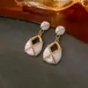 Pendientes Vintage Ovalados con Gota de Aceite en Forma de C para Mujer, Pendientes Vintage Pesados Artesanales, Pendientes Retro de Lujo Ligero al por Mayor