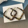 Aretes Cuadrados de Cuero con Estampado de Leopardo Maillard, Modernos Elegantes, Aretes Exagerados Personalizados, Aretes de Diseño de Nicho para Mujeres