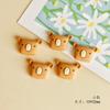 Desenho animado fofo infantil animal resina arco flor cor remendo brincos faça você mesmo material brincos