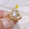 Accesorios DIY Anillo de perlas retro con múltiples cuentas de plata de ley S925 soporte vacío para anillos accesorios estilo extranjero soporte para anillos de mujer apertura 4-5