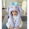 Sombrero para Niños con Orejas Móviles, Sombrero de Tiktok, Sombrero Grueso de Felpa para Niños, Sombrero Unisex para Bebé, Sombrero con Bufanda Integrada para Invierno