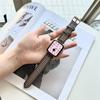 Lona de nicho con estampado de pata de gallo en blanco y negro coreano, adecuada para reloj iwatch9876541se con cuero