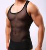 Colete sem mangas de malha masculina de refrigeração de verão para ioga, fornecimento de comércio exterior, seleção esportiva elástica de malha, camiseta em V