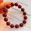 Pulseira de Pérola Falsa de Cristal Vermelho Ancora Vintage de Alta Qualidade Design Sense Pulseira
