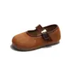 Zapatos Mary Jane Retro de Corte Bajo Birkenstock con una Sola Tira para Niñas 2026 Otoño Nuevos Zapatos Franceses para Conducir Zapatos Planos de una Sola Tira