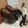 Botines retro para niña, Botines Martin sencillos de estilo británico, Nueva colección otoño 2026, Botines de cuero de moda con suela blanda, Botines de tobillo estilo coreano