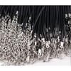 Cadena de extensión de 45,5 cm, 1,5 mm de diámetro, cuerda de cera coreana, cuerda de cuero, aleación, accesorios para collares y joyas.