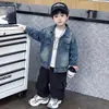 Ropa de Otoño para Niños Chaqueta 2025 Nuevo Estilo Ropa de Otoño para Niños Chico Atractivo Otoño Estilo Coreano Chaqueta de Mezclilla Top
