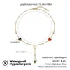 Moda Nueva Transfronteriza Más Vendida Acero de Titanio Estrella Luna Corazón Mariposa Cadena para Clavícula Versátil Elegante de Acero Inoxidable