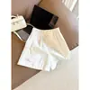 ¡Altamente Recomendado! ¡Sin Lino, No Hay Verano! Shorts de Lino Blancos de Cintura Alta para Mujer, Sencillos y Elegantes, Pantalones de Traje Elegantes
