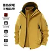 Chaqueta de Esquí Cálida con Capucha para Exteriores con Forro Polar Desmontable, Mantiene el Calor, Resistente al Frío, Repelente al Agua, Chaqueta de Viaje Otoño/Invierno
