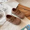 Zapatos Mary Jane de lunares retro para niña, nuevos zapatos de princesa de suela blanda de otoño, zapatos bajos de cuero para niños con cierre de velcro
