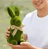 Venta Caliente Transfronteriza Conejo de Flockado de Simulación de Pascua Decoración para el Hogar y el Jardín Fabricante de Origen