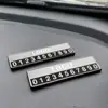Placa Temporal de Estacionamiento para Coche Placa con Número de Teléfono Móvil Placa de Teléfono de Aleación Magnética para Coche Accesorios de Interior para Coche Adornos