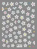 Nuevas pegatinas para uñas con relieve 5D, color de dibujos animados tridimensional, linda flor pequeña, margarita de cinco pétalos con pegatinas adhesivas para uñas