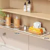 Estante de pared sin taladro para organizar y almacenar artículos en dormitorios, almacenamiento junto a la cama, organizador acrílico de libros y papelería para estudiantes