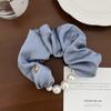 Scrunchie de Pérola Coreano de Alta Qualidade com Temperamento Suave, Elástico para Rabo de Cavalo para o Verão, Corda para Coque na Nuca Venda por Atacado
