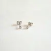 Aretes de Tuerca Geométricos de Estrella de Acero Titanio con Bolas de Acero Grandes y Pequeñas de Moda Simple al por Mayor de Fábrica de Venta Caliente Aretes Perforados Mujeres