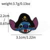 Insignia de metal de personajes de películas de dibujos animados europeos y americanos, broche de gota de aleación de Stitch, accesorios de decoración de pin de Stitch