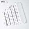 Empurrador de Aço para Manicure em Aço Inoxidável para Remover Pele Morta e Cutículas, Ferramenta Especial para Salão de Beleza, Esfoliador de Unhas e Outro Conjunto de Ferramentas para Manicure