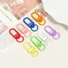 Fivela Colorida Pintada em Forma de U para Porta Giratória Pingente de Chaveiro em Liga de Zinco Acessórios para Joias DIY Fivela para Pendurar em Bolsa Boneca
