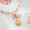 Collar de Concha y Flor Estilo Oceánico Ins Europeo y Americano para Mujer, Joyería con Colgante Simple de Caracola y Vieira para Vacaciones