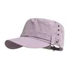 Sombrero de equitación retro de remaches hecho a medida de secado rápido con visera plana, visera de protección solar de secado rápido para circunferencia de cabeza grande de verano, gorra tipo pico para adelgazar la cara