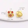 Suministro directo de fábrica bolsa de la suerte gota de aceite color oro arena dinosaurio panda calabaza cereza cabeza de conejo accesorios de llavero de pendientes para coche