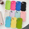 Estuche para teléfono Apple 12 con borde ondulado de color sólido líquido ins, adecuado para iPhone 14/13 Pro Max, 11, 15 Pro Max
