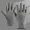 Luvas de Couro Masculinas de Inverno com Tela Sensível ao Toque, Acolchoadas com Veludo e Espessas para Prevenir o Frio, Quentes e à Prova de Vento, Antiderrapantes, Grandes de Algodão, Atacado